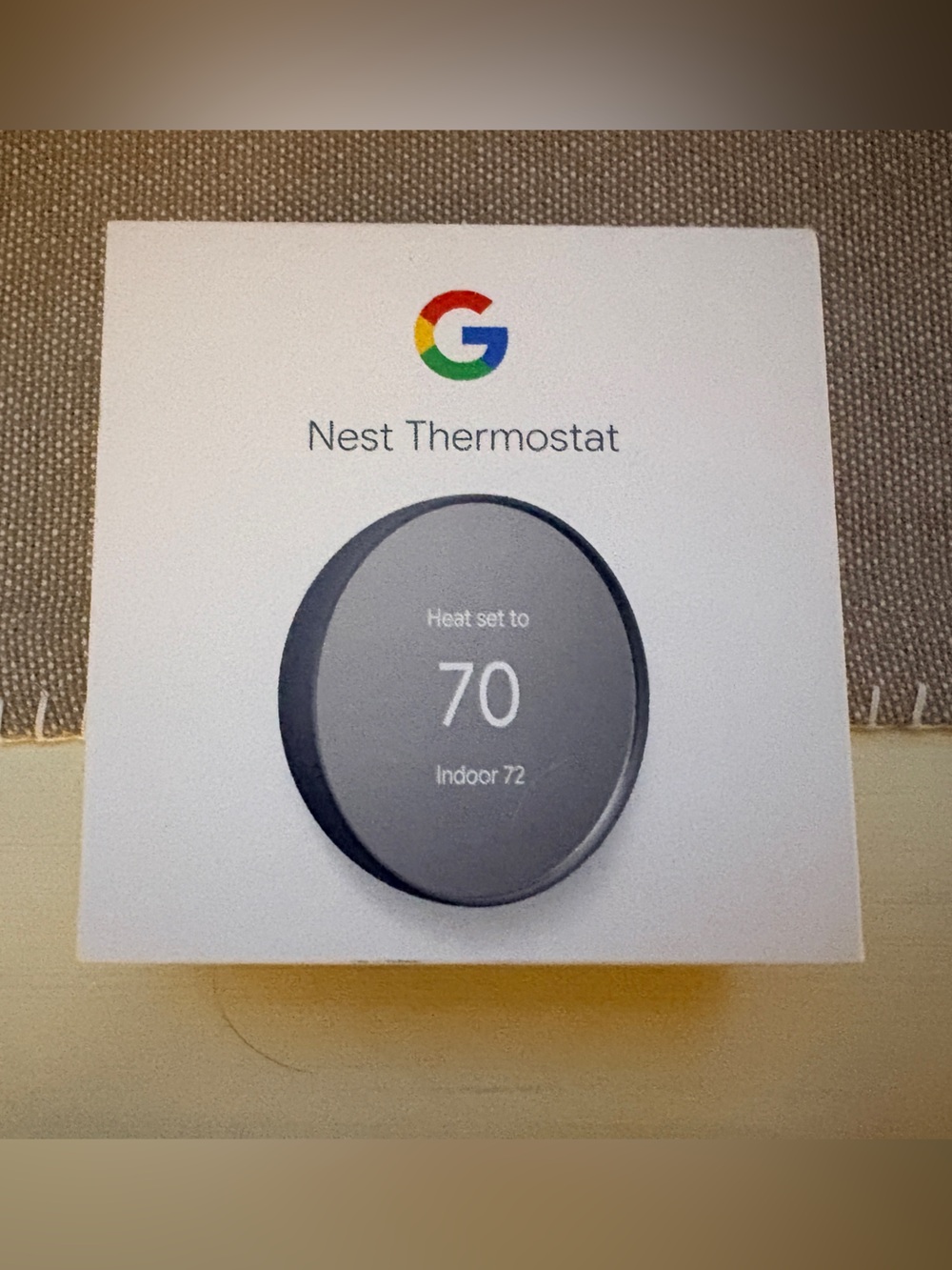 google Nest Thermostat - Charcoal Box with White Labeling